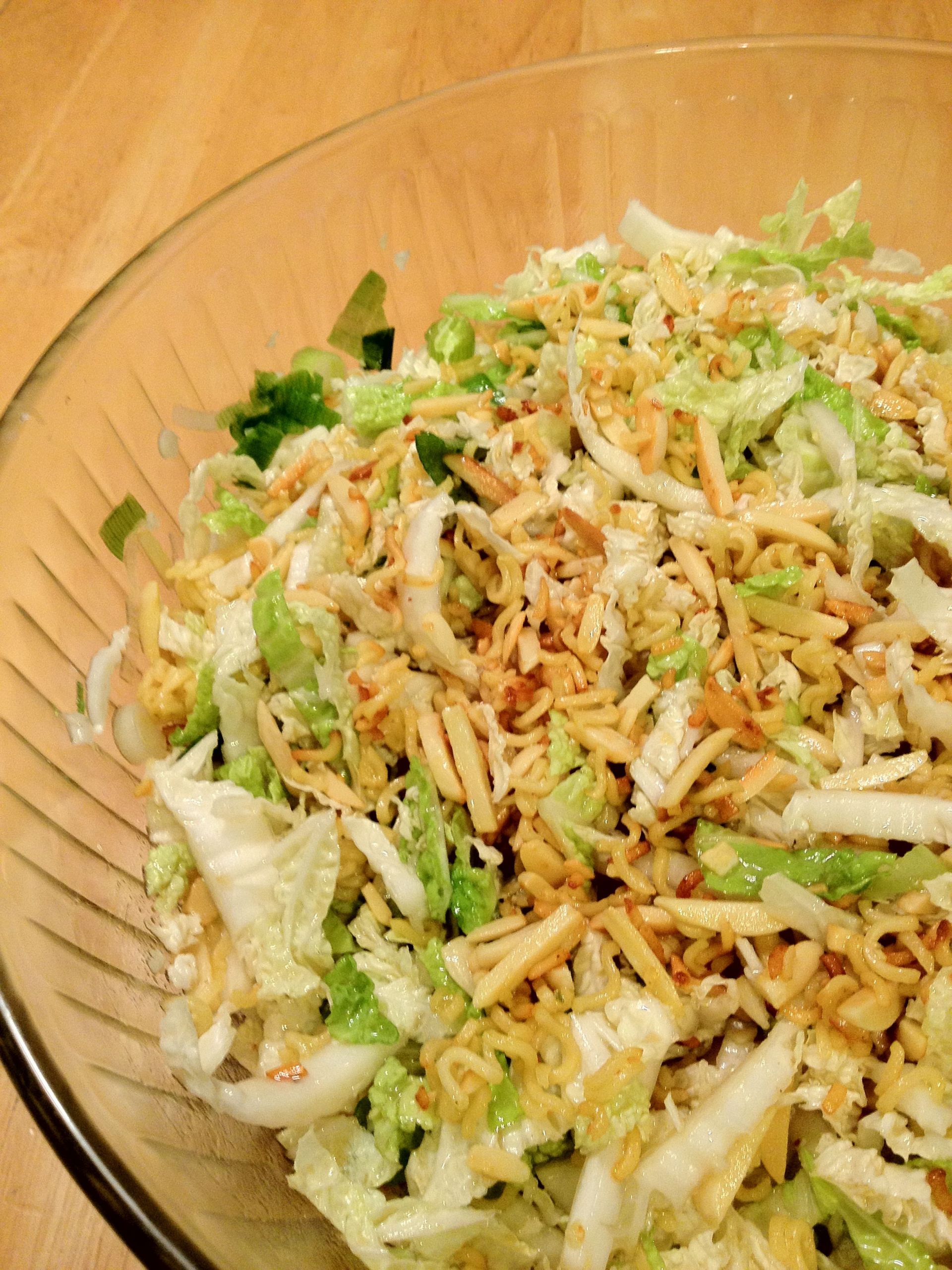 Chinese Cabbage Salad With Ramen Noodles
 Chinese Napa Cabbage Salad with a Crunchy Topping