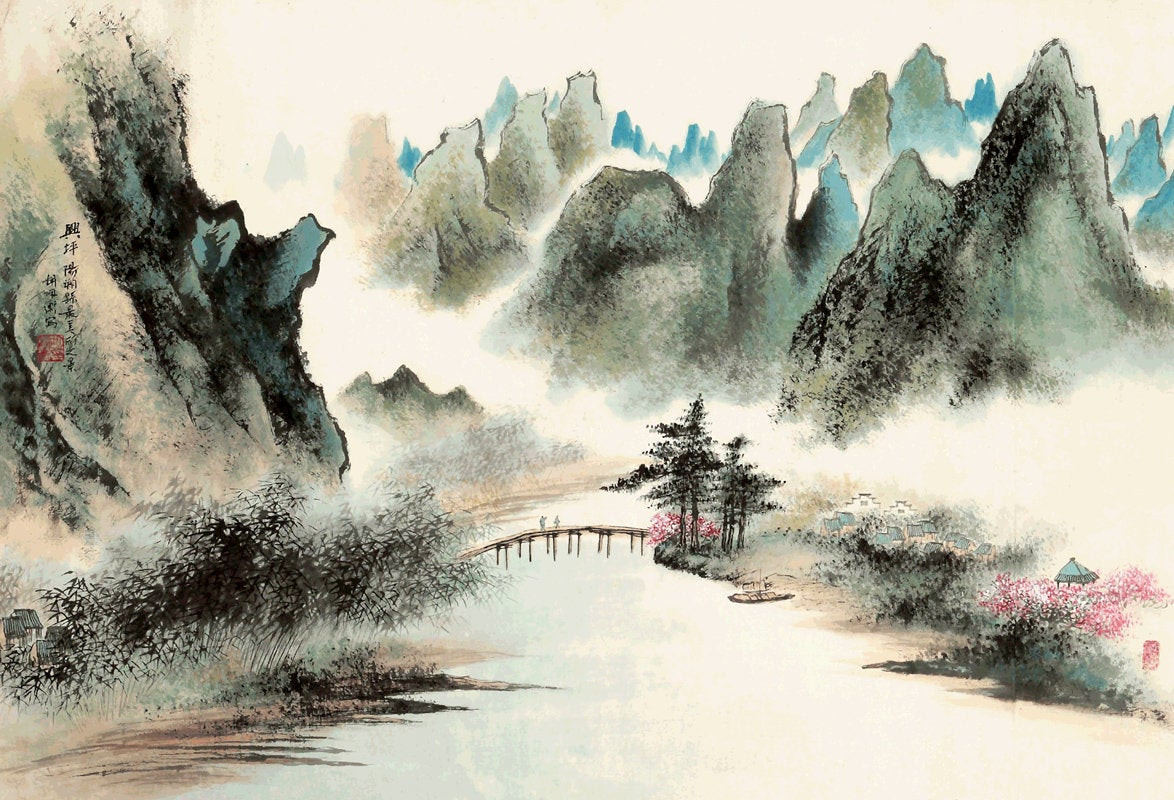 Chinese Landscape Painting
 Chinese art vintage nature landscape chinese paintings