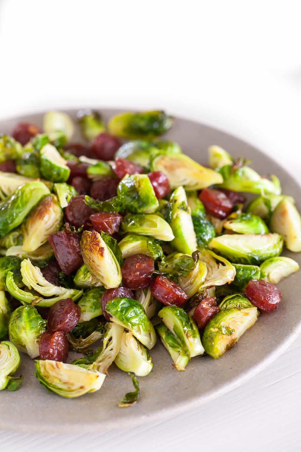 Chinese Sausage Recipes
 Roasted Brussels Sprouts with Chinese Sausage Recipe