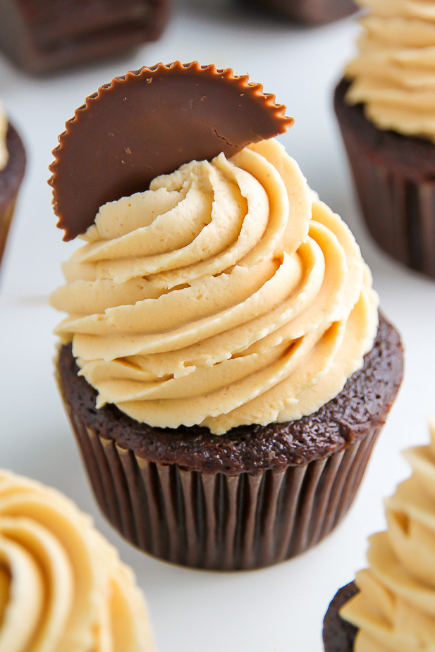 Chocolate Cupcakes With Peanut Butter Frosting
 Ultimate Chocolate Peanut Butter Cupcakes Baker by Nature