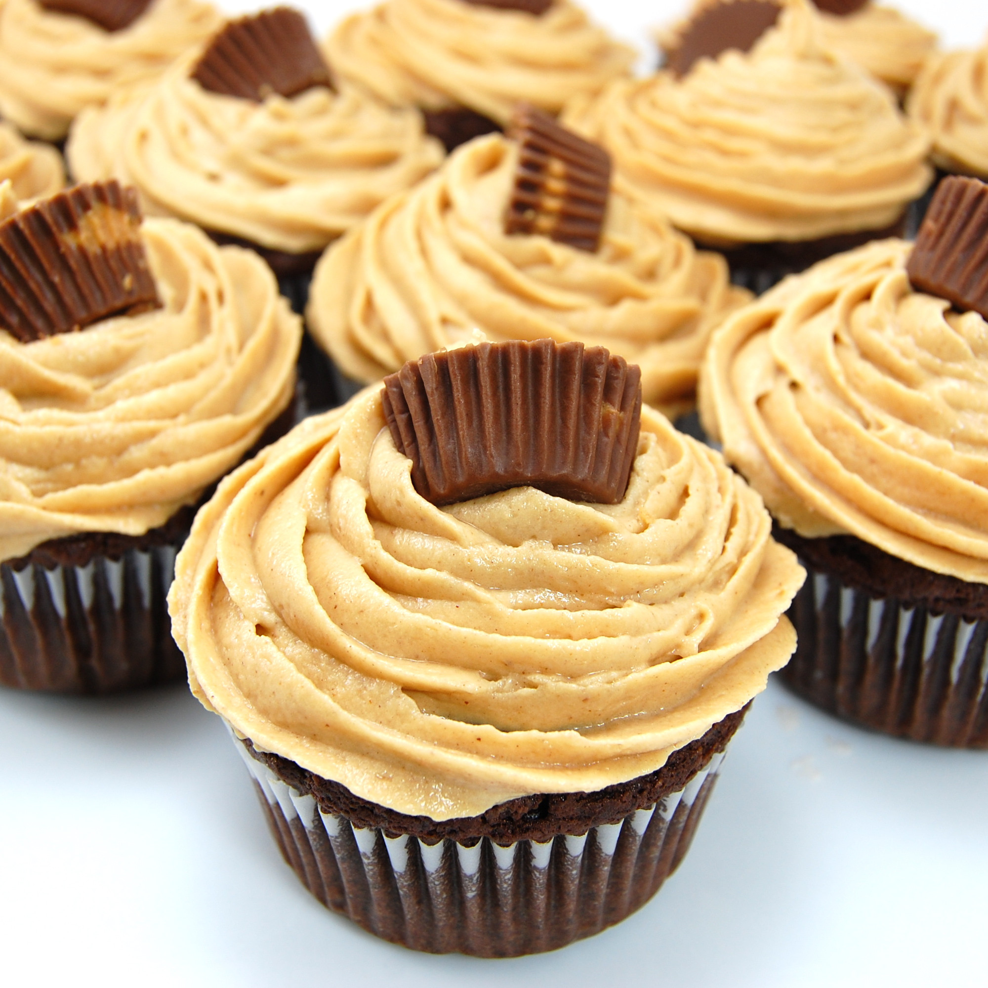 Chocolate Cupcakes With Peanut Butter Frosting
 Dark Chocolate Cupcakes with Peanut Butter Frosting