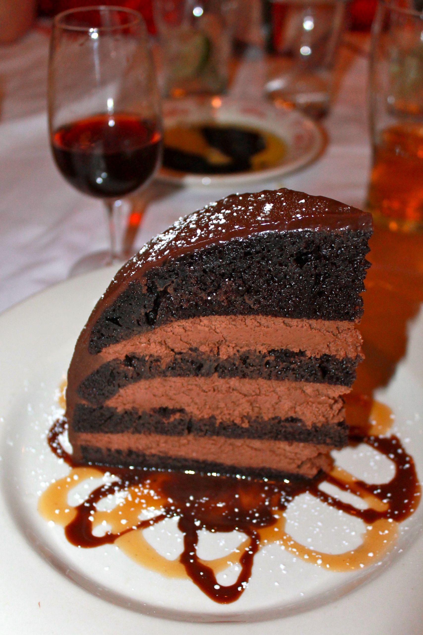 Chocolate Zuccotto Cake
 Maggiano’s – Little Italy in Dallas