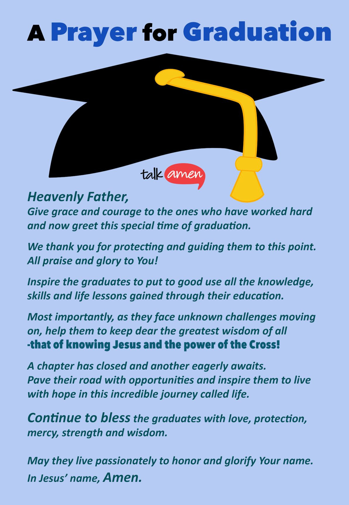 Christian Graduation Quotes
 graduation prayer silverware Pinterest
