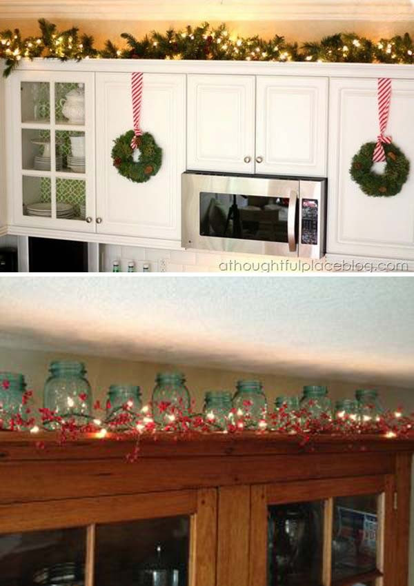 Christmas Cabinet Decorations
 20 Stylish and Bud friendly Ways to Decorate