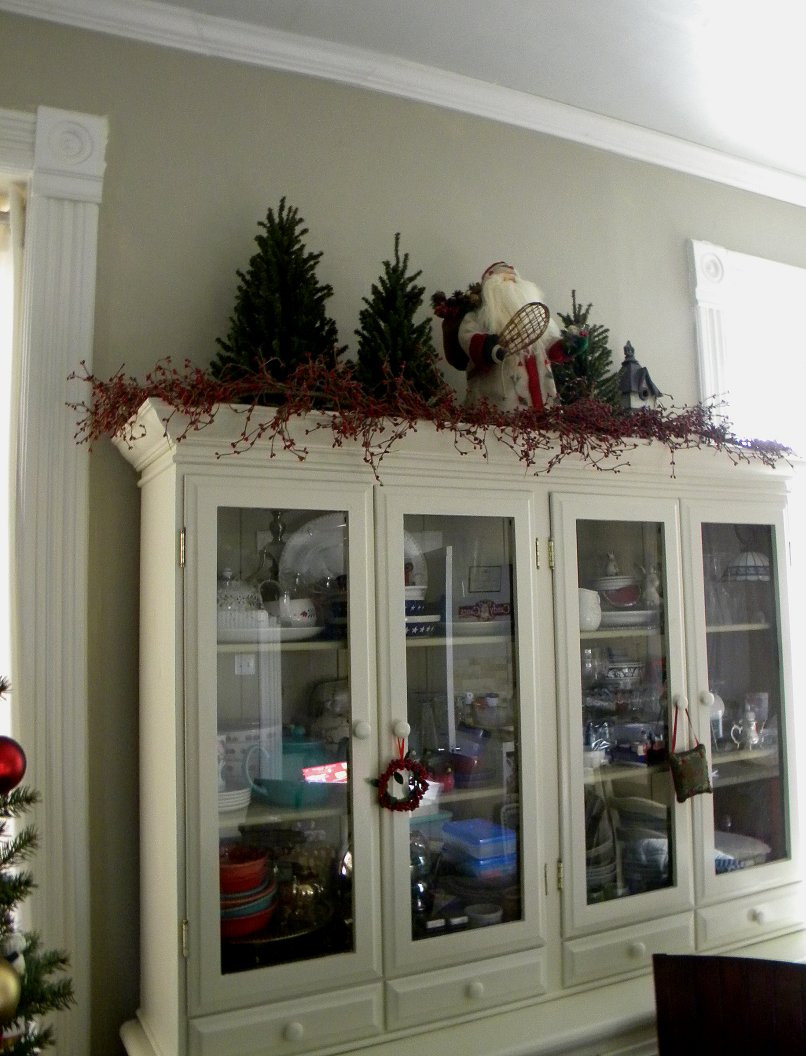 Christmas Cabinet Decorations
 Christmas Cabinet Top Decorating House Furniture