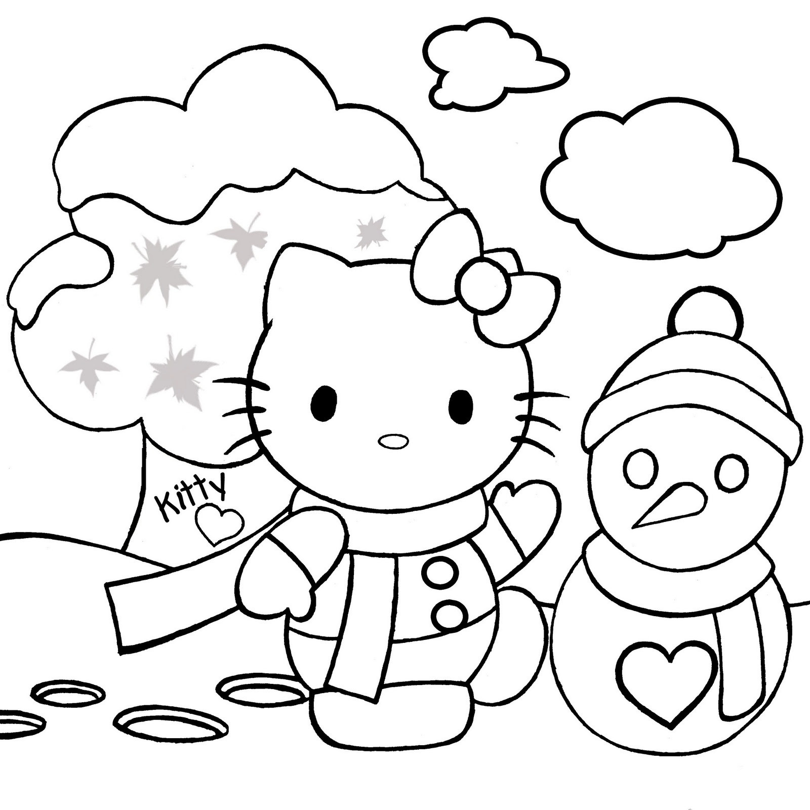 Christmas Coloring Pictures For Kids
 Hello Kitty Christmas Coloring Pages 1