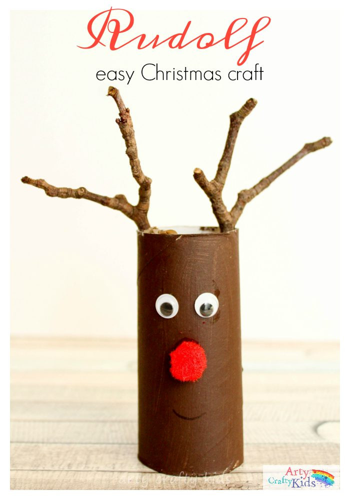 Christmas Craft Activity For Toddlers
 Easy Paper Roll Rudolph Christmas Craft Arty Crafty Kids