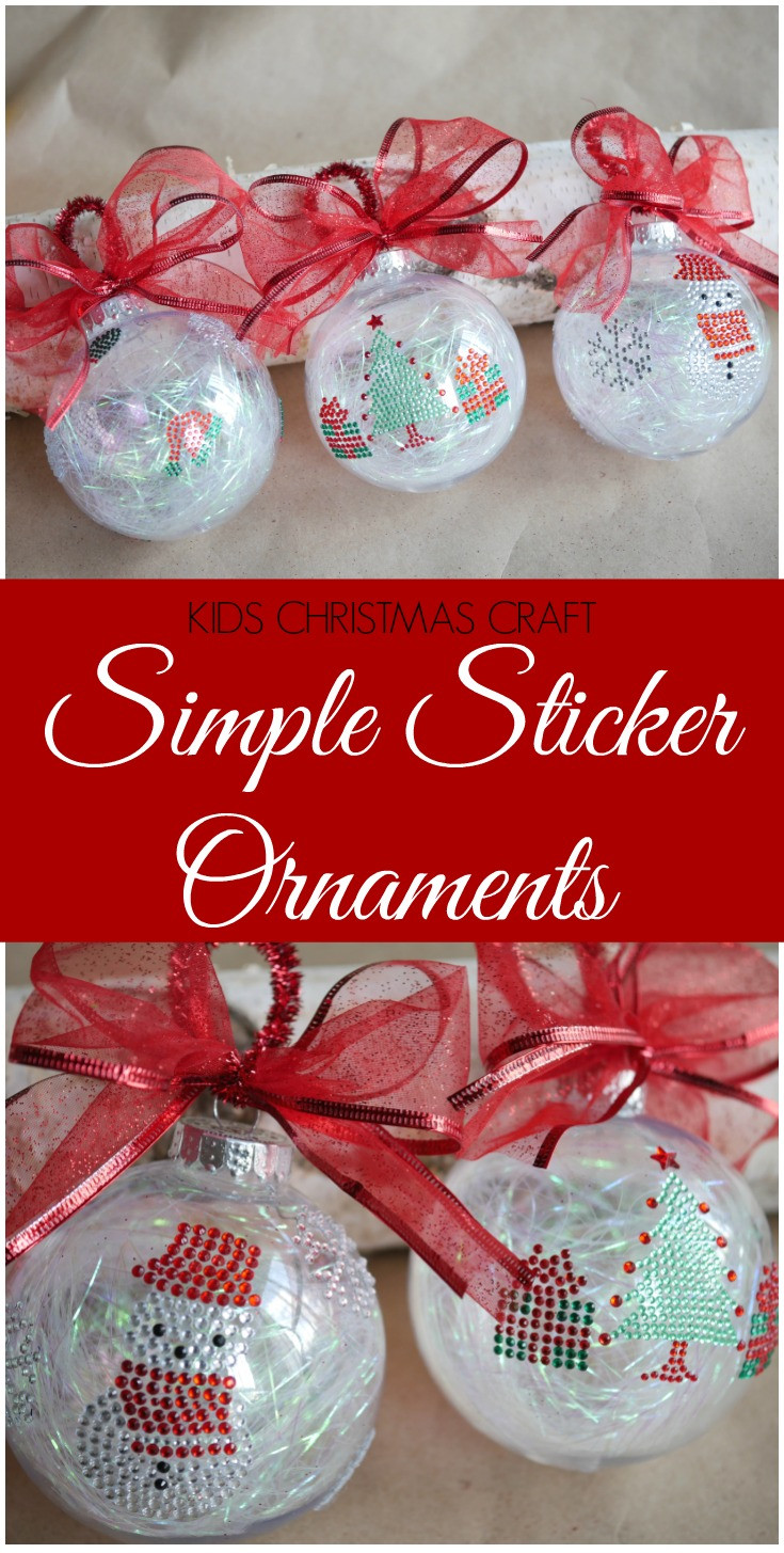 Christmas Craft For Toddlers Pinterest
 Simple Sticker Ornaments Easy Kids Christmas Craft