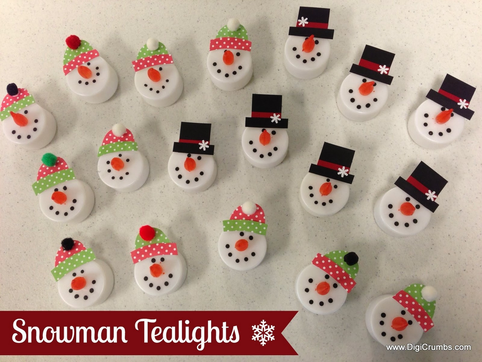 Christmas Craft Ideas To Sell
 DigiCrumbs Snowman Tealights Makes a Cute Ornament