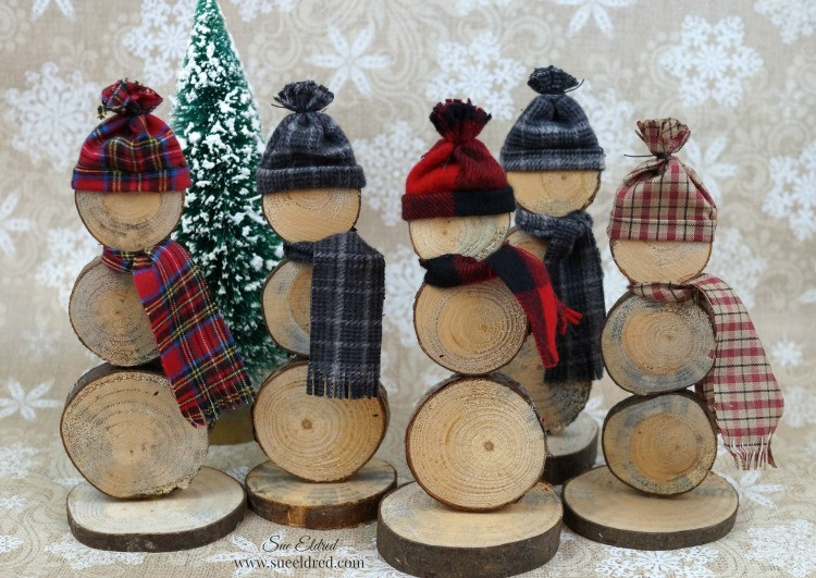 Christmas Craft Ideas To Sell
 How to Make Wood Slice Snowmen – Sue s Creative Workshop