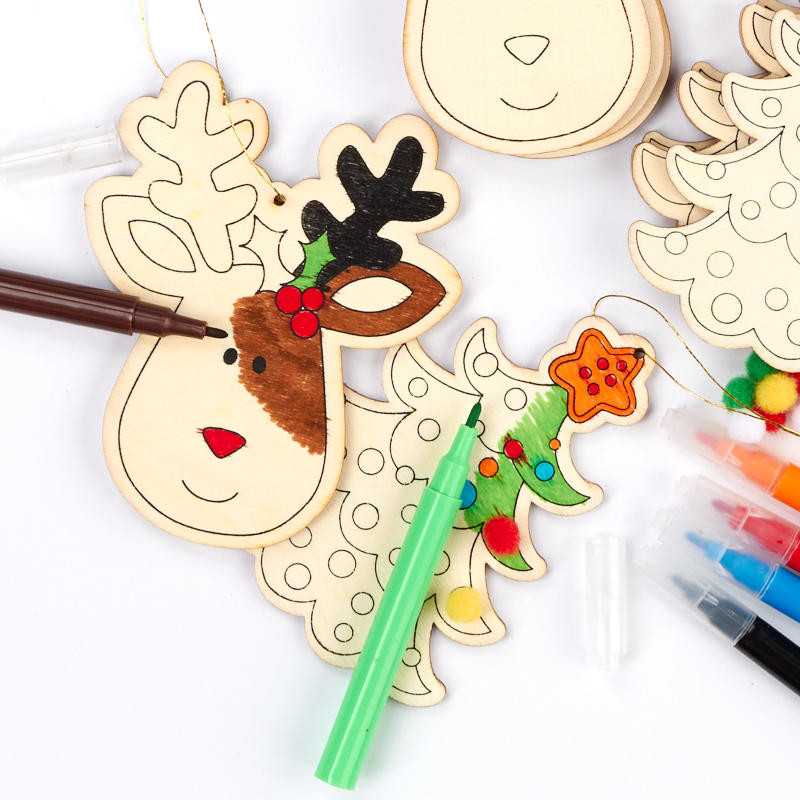 Christmas Craft Kit For Kids
 Ready to Decorate Holiday Wood Ornaments Kid s Craft Kit