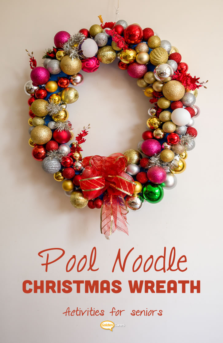 Christmas Crafts For Seniors
 Pool Noodle Christmas Wreaths
