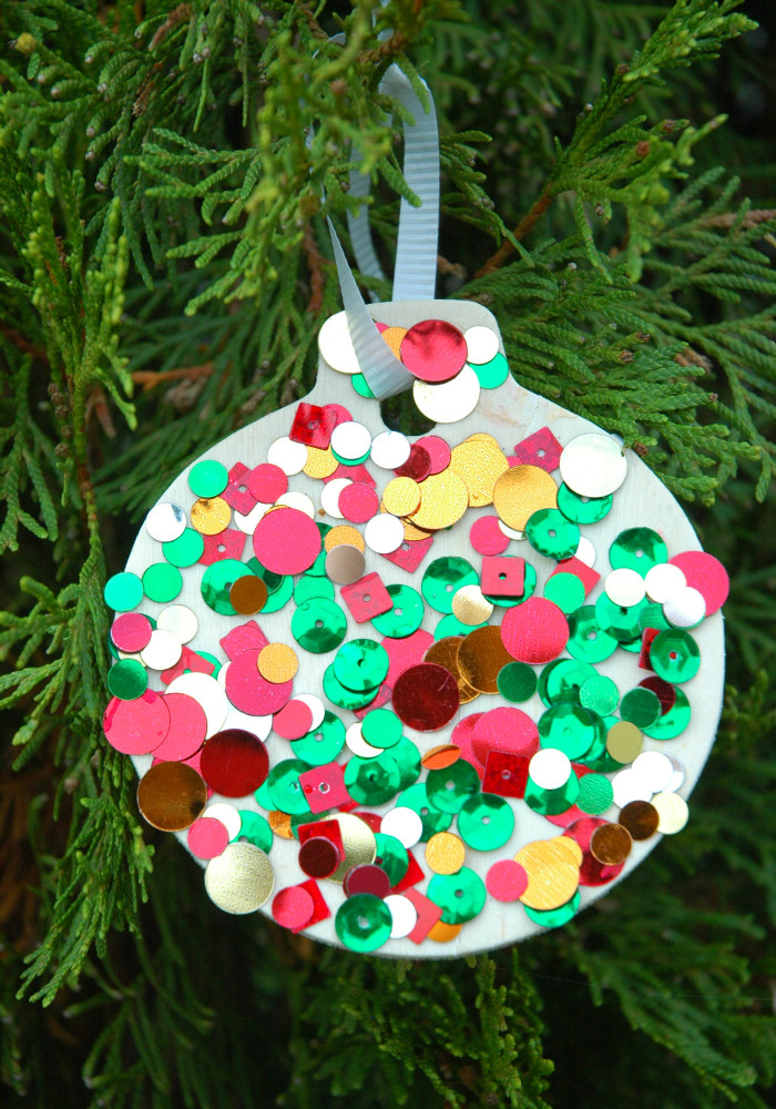 Christmas Crafts To Do With Toddlers
 Sequin Ornaments