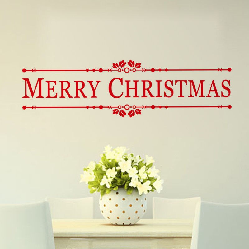 Christmas Decoration Quotes
 57X15cm Merry Christmas Wall Quotes Decal Christmas