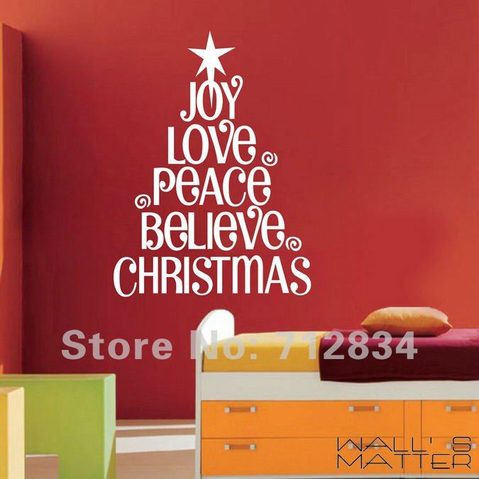 Christmas Decoration Quotes
 [B Z D] Free Shipping WALL S MATTER Christmas Decor Joy