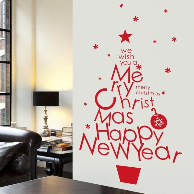 Christmas Decoration Quotes
 merry christmas wall stickers home decorations santa claus