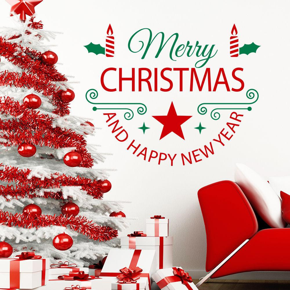 Christmas Decoration Quotes
 Merry Christmas Quotes Happy New Year Art Wall Decals
