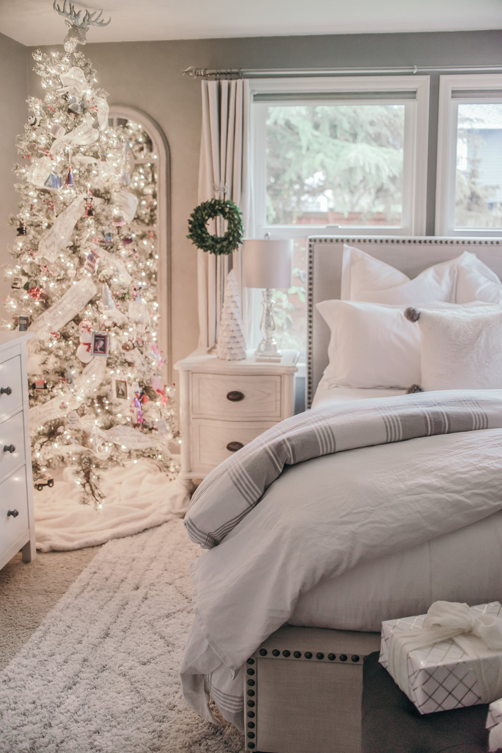 Christmas Decorations Bedroom
 Holiday Home Tour Christmas Decor Ideas — HOUSE OF FIVE