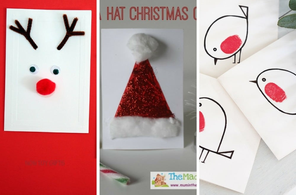 Christmas DIY Cards
 12 EASY homemade Christmas card ideas for kids