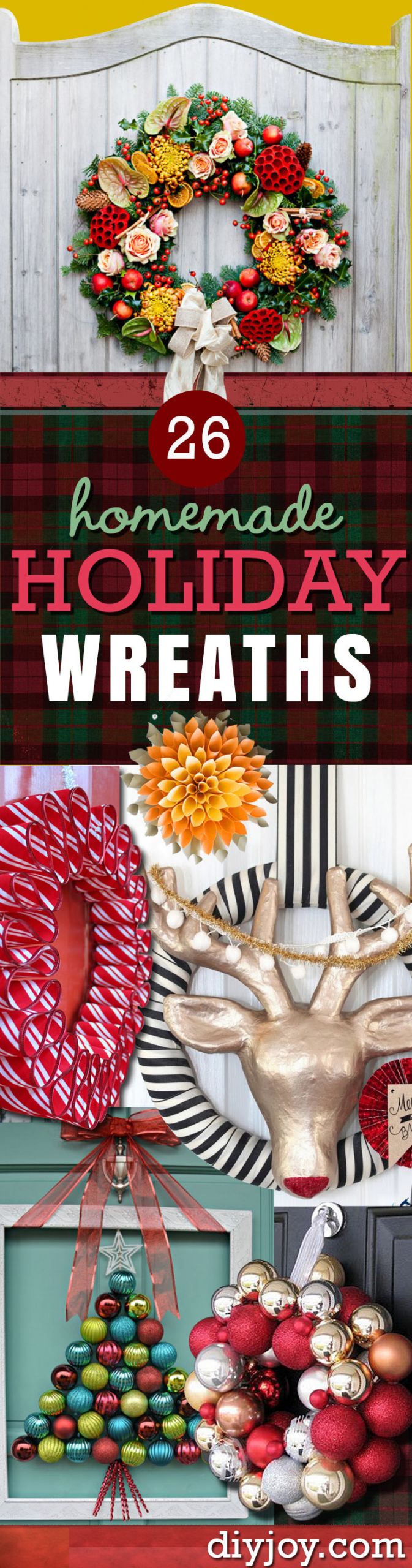 Christmas DIY Pinterest
 26 Most Beautiful DIY Holiday Wreaths Ever