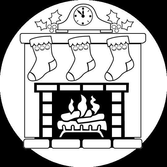 Christmas Fireplace Drawing
 Christmas Fireplace Page