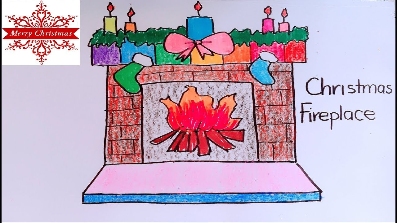 Christmas Fireplace Drawing
 How to draw the Christmas Fireplace for beginner Auld
