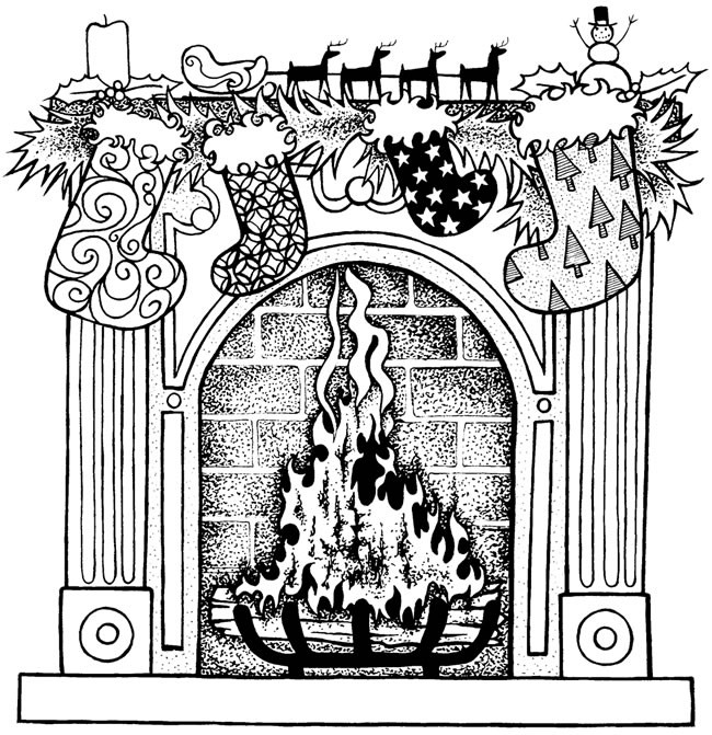 Christmas Fireplace Drawing
 About me