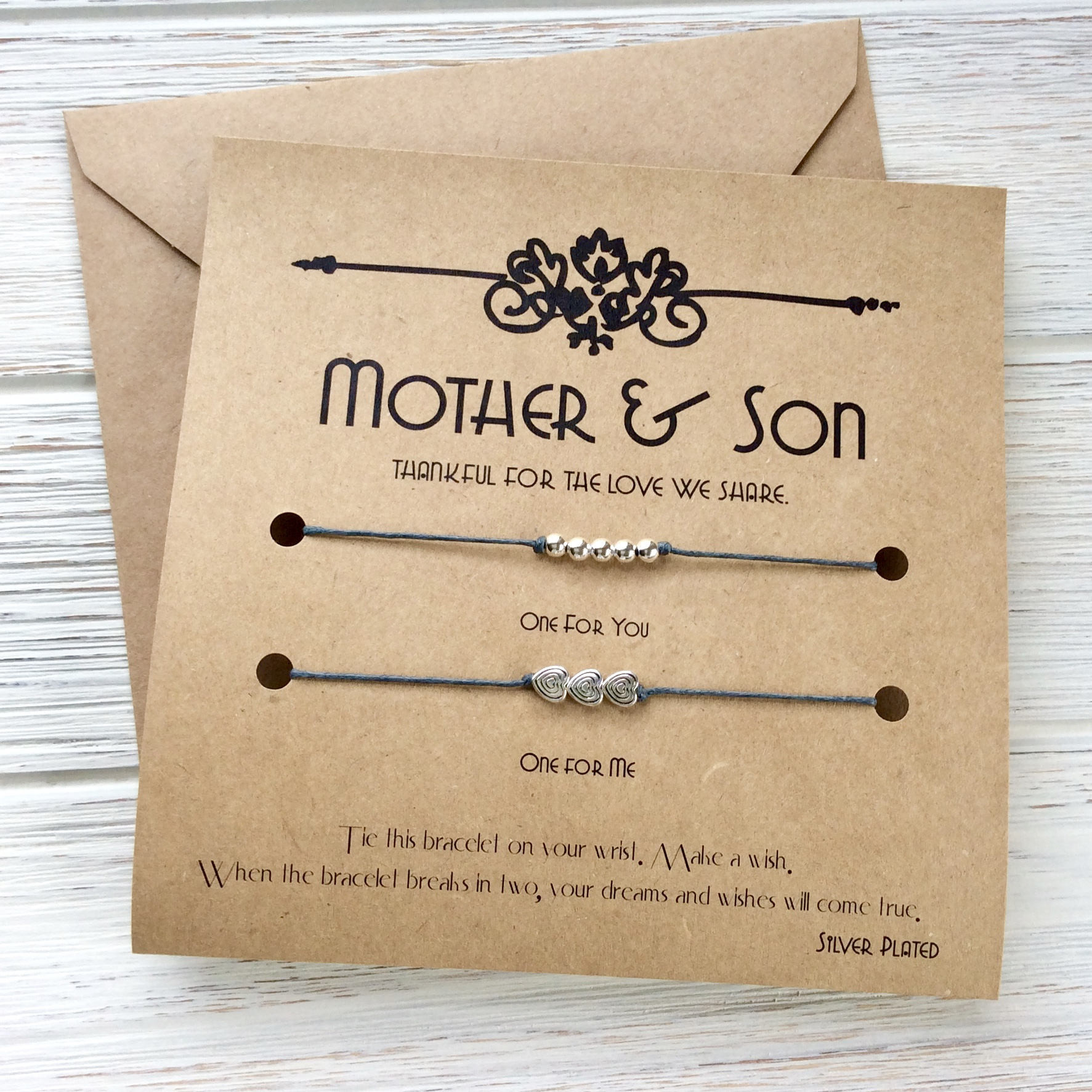 Christmas Gift Ideas For Mom From Son
 Mom Son Gift For Son Wish Bracelet For Son Mother Son Matching