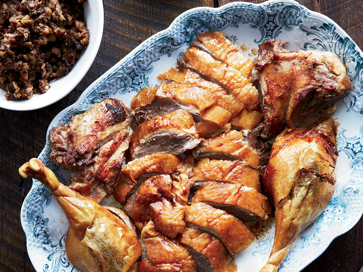 Christmas Goose Recipes
 Roast Goose with Pork Prune and Chestnut Stuffing Recipe