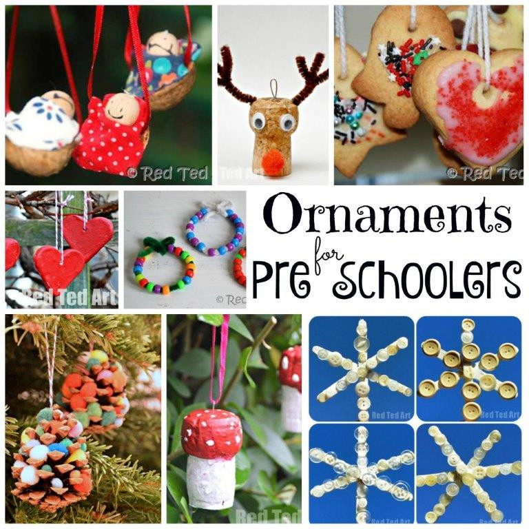 Christmas Ornaments DIY Kids
 Christmas Ornaments for Preschoolers and Young Kids Red