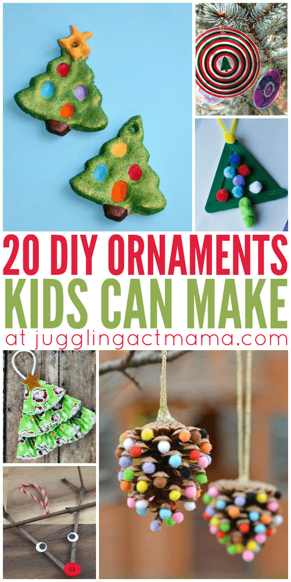 Christmas Ornaments DIY Kids
 20 DIY Ornaments Kids Can Make Juggling Act Mama