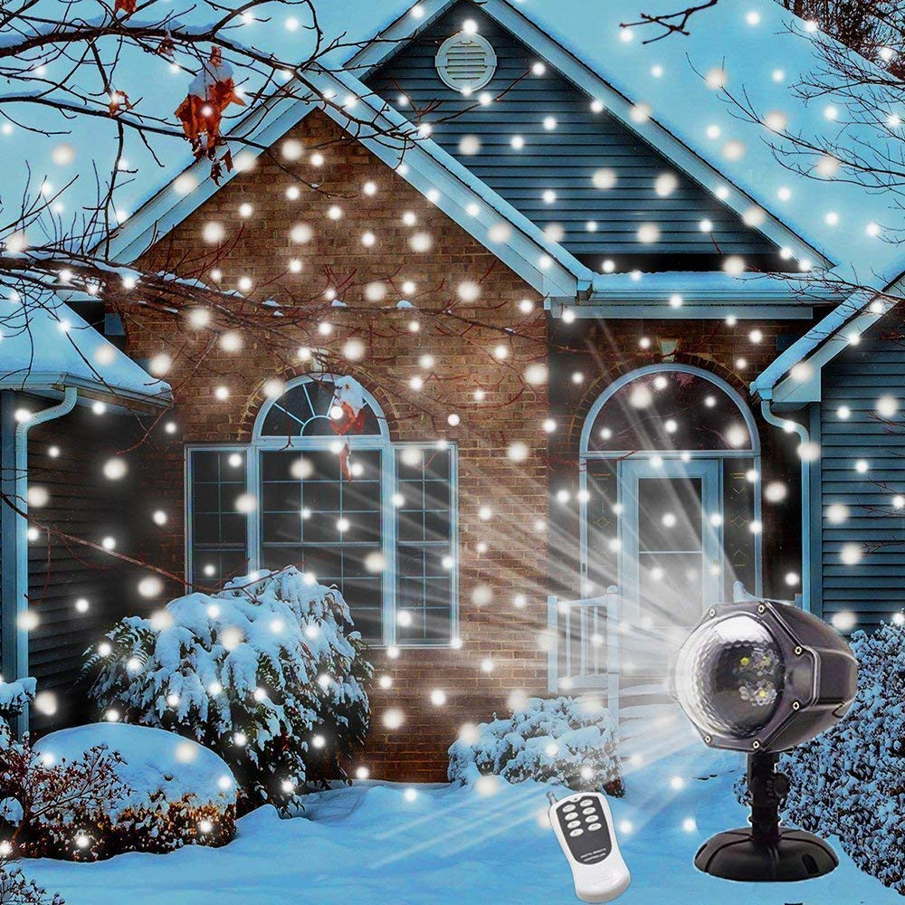 Christmas Outdoor Light Projection
 6W LED Snowfall Projector Lights Light Rotating Spotlight