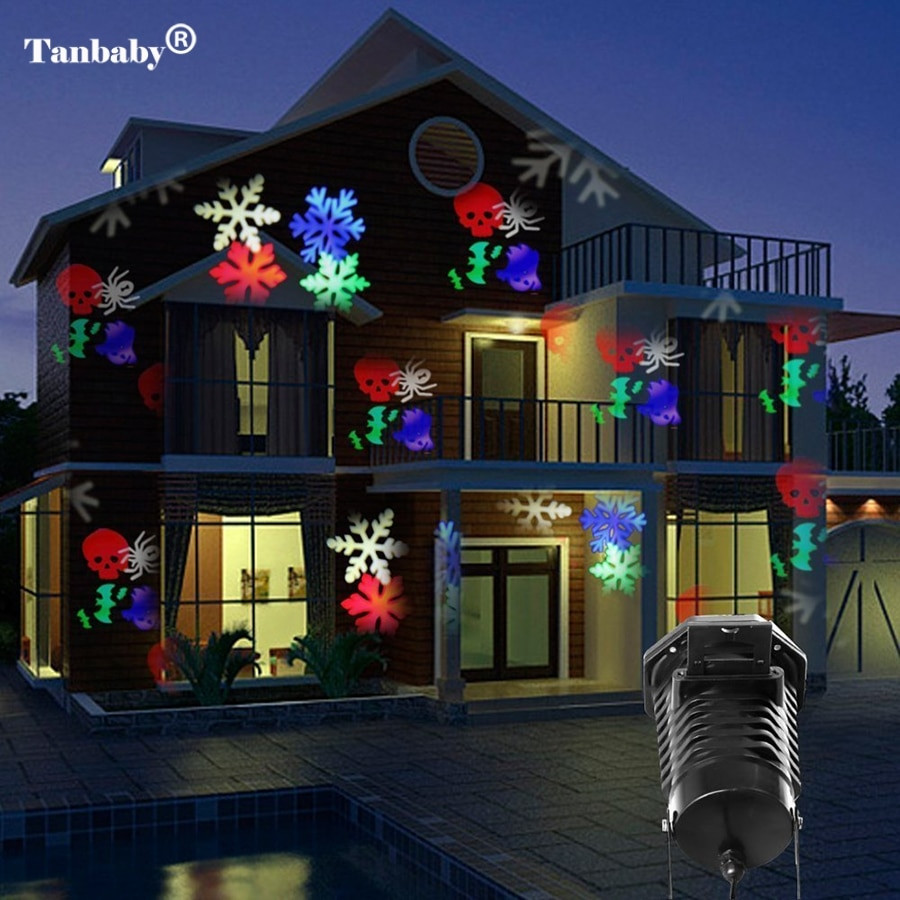 Christmas Outdoor Light Projection
 Tanbaby Christmas Laser Projector Lights 10 Replaceable