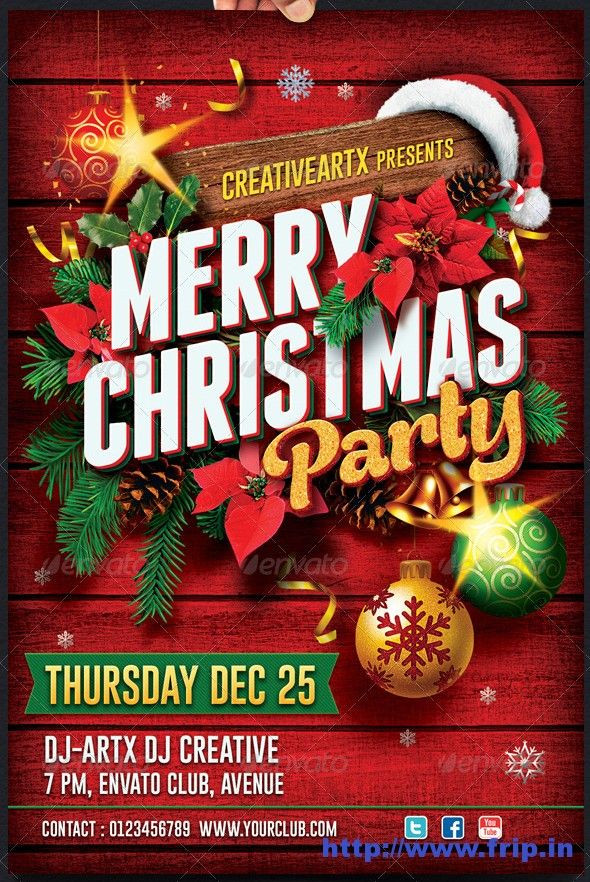 Christmas Party Posters Ideas
 Best 35 Christmas & New Year Flyer Templates For 2014