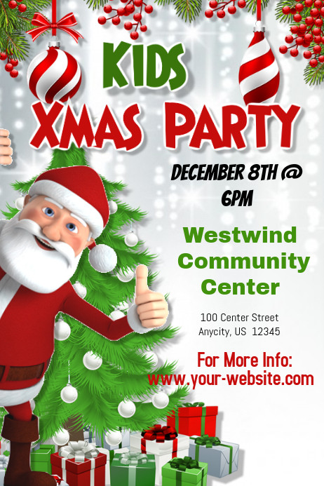 Christmas Party Posters Ideas
 Kids Christmas Party template