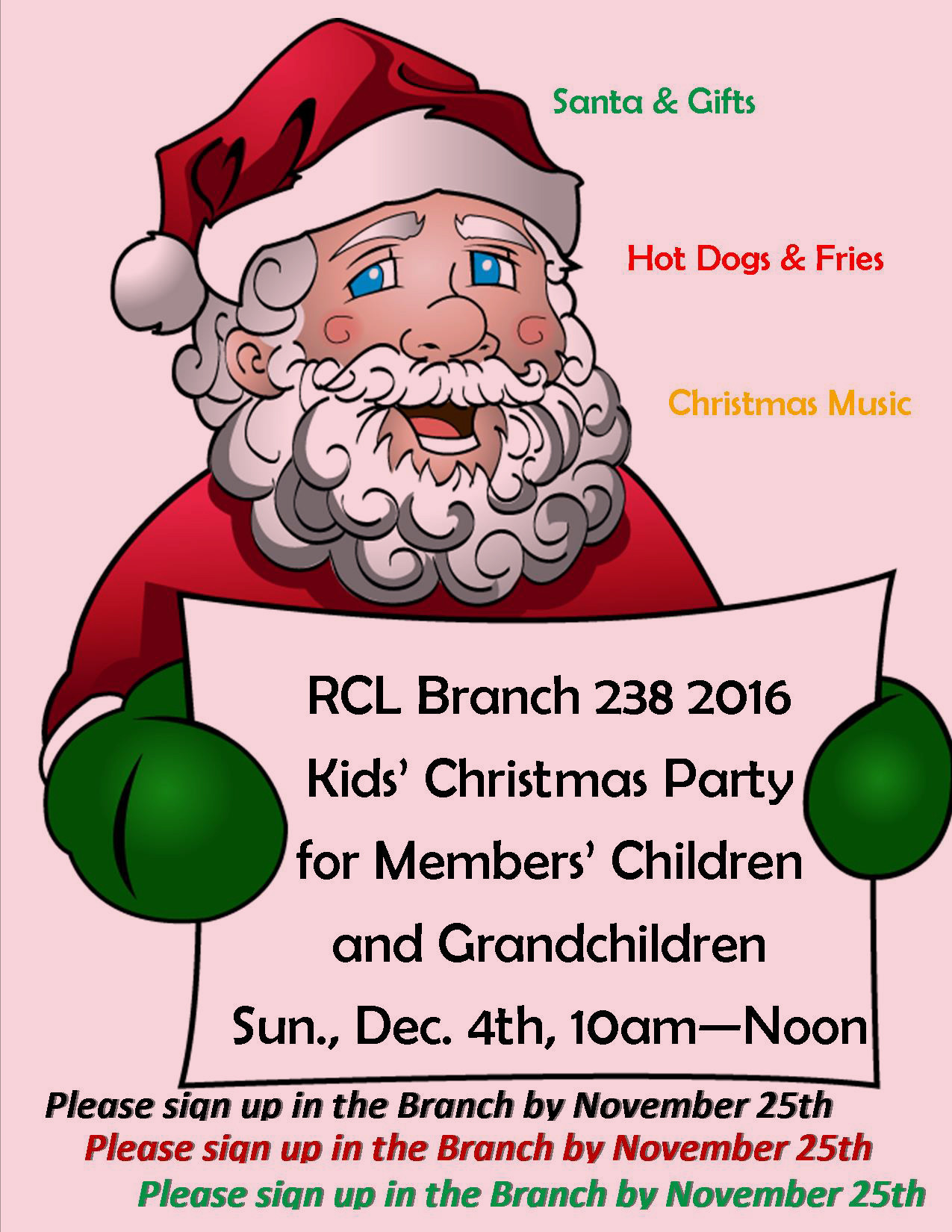 Christmas Party Posters Ideas
 Children’s’ Christmas Party – Fenelon Falls Legion 238