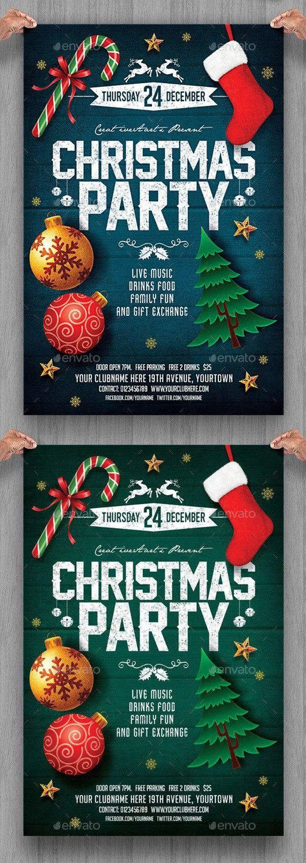 Christmas Party Posters Ideas
 Christmas Party Flyer Invitation