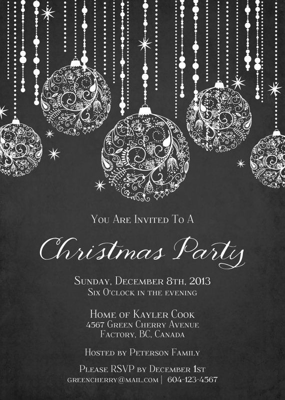 Christmas Party Posters Ideas
 Sparkle Christmas Invitation