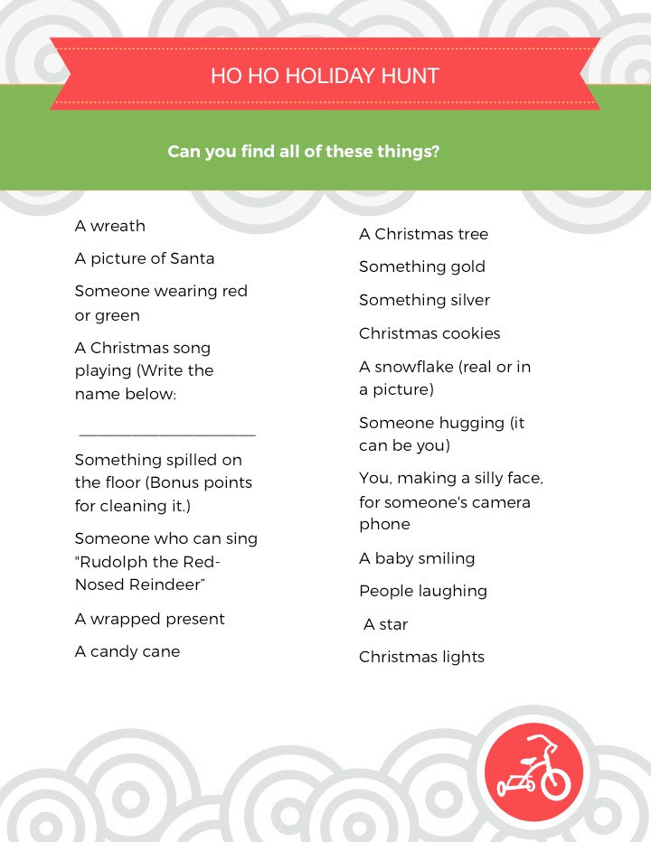 Christmas Party Scavenger Hunt Ideas
 Holiday Party Scavenger Hunts