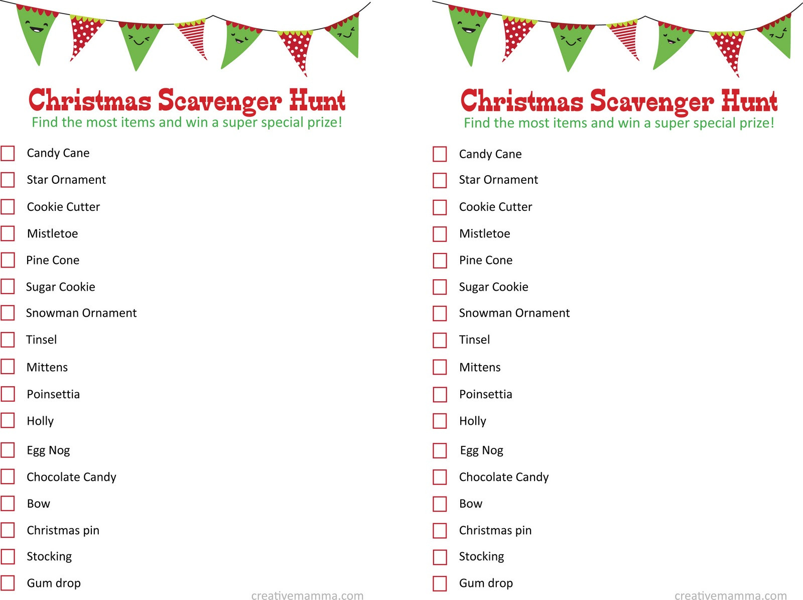 Christmas Party Scavenger Hunt Ideas
 the INSPIRED creative ONE Christmas Party ideas