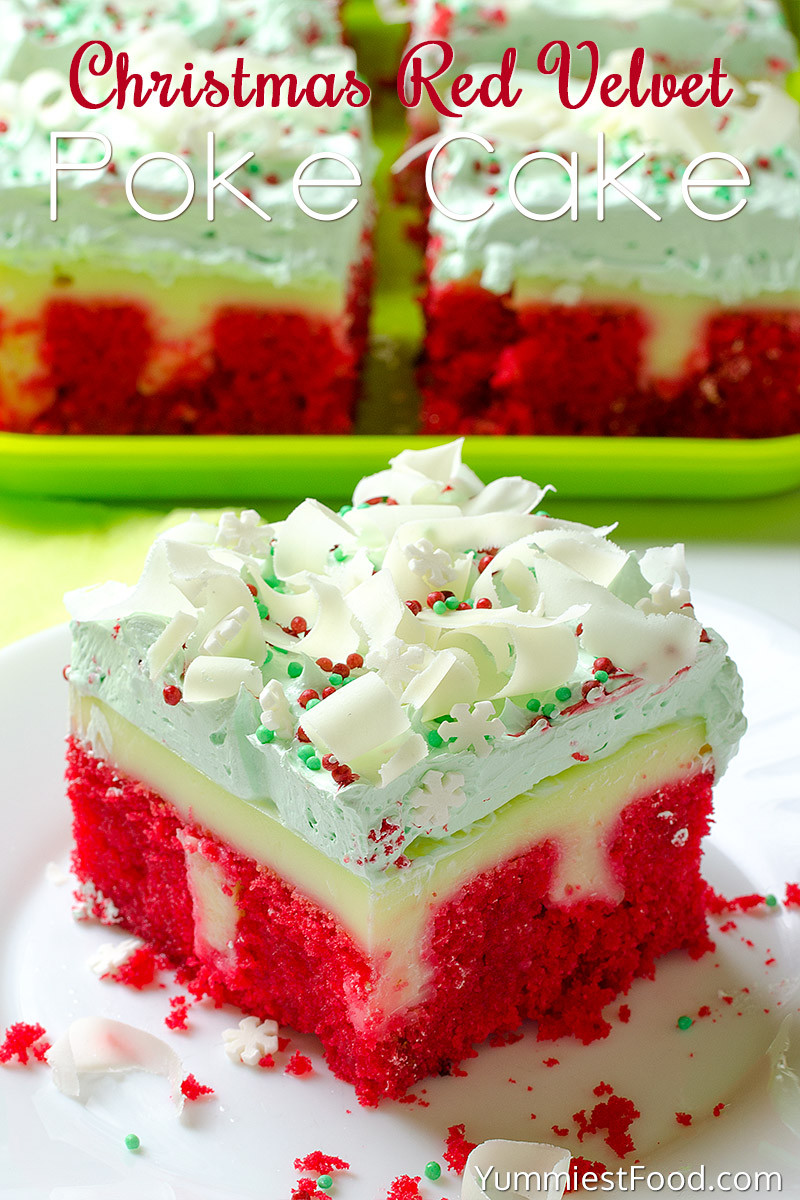 Christmas Poke Cakes
 Christmas Red Velvet Poke Cake Recipe from Yummiest Food