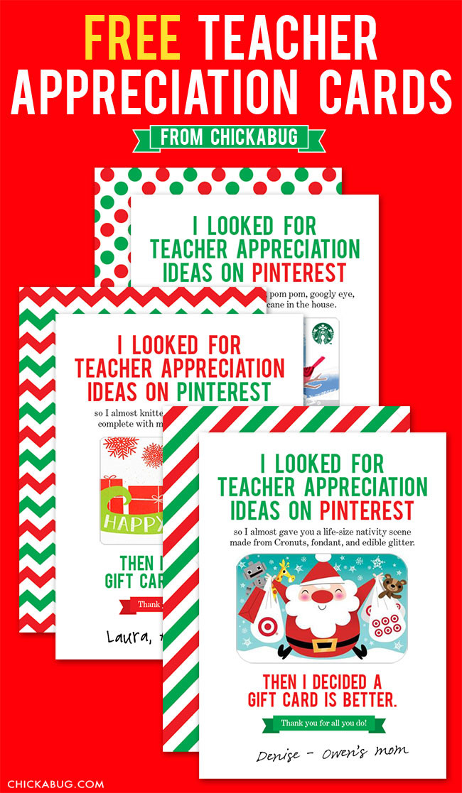 Christmas Quotes For Teachers
 FREE teacher appreciation cards for the holidays 