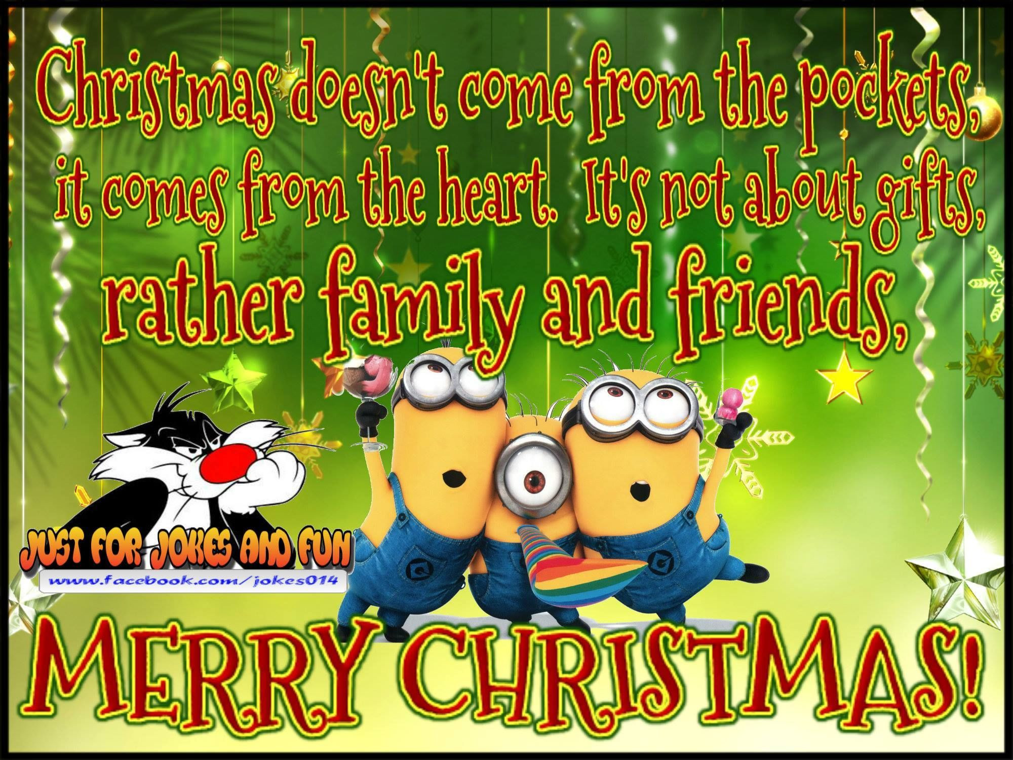 Christmas Quotes Friends
 Merry Christmas Minion Quote For Family And Friends