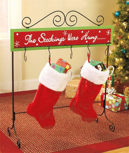 Christmas Stocking Floor Stands
 Christmas Stocking Floor Stand Metal Wood Holder Table