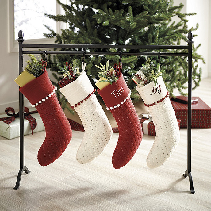 Christmas Stocking Floor Stands
 Iron Finial Stocking Stand