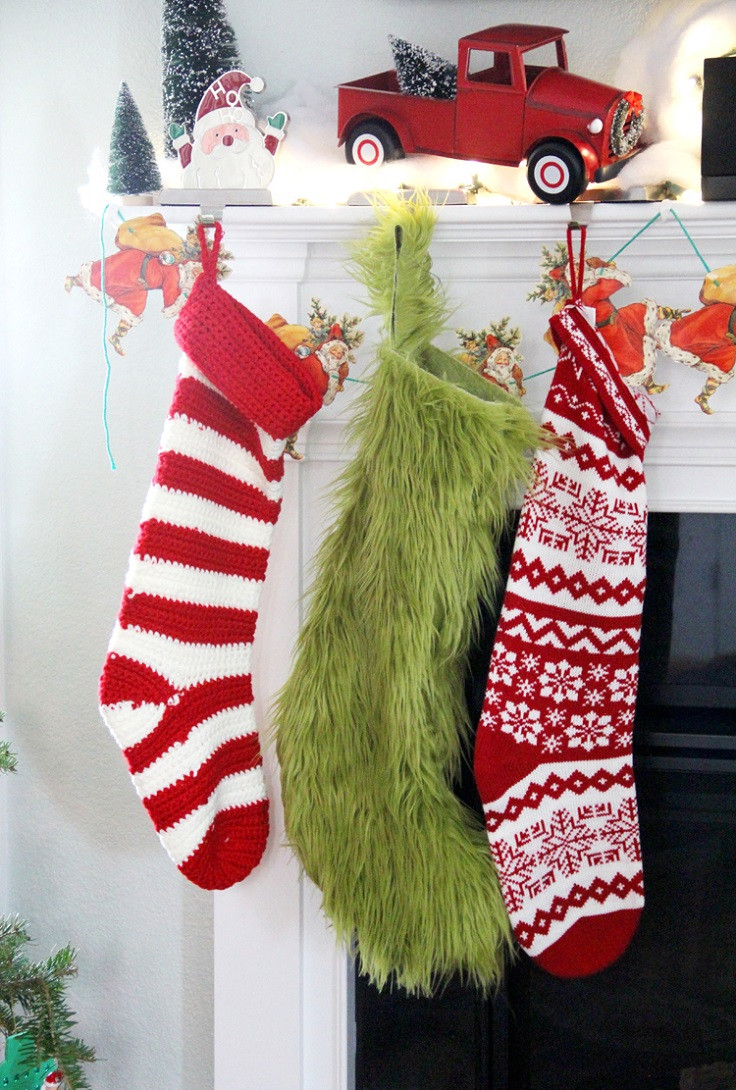 Christmas Stockings DIY
 Top 10 DIY Crafts To Add Christmas Spirit in Your Home