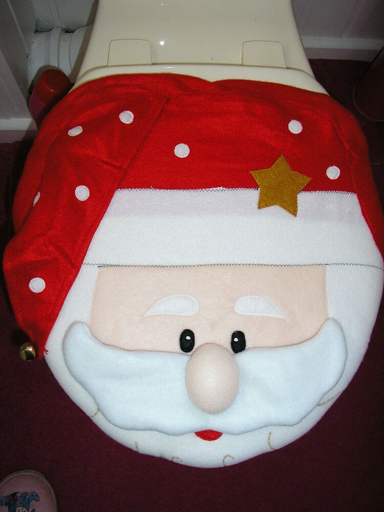 Christmas Toilet Seat Cover
 CHRISTMAS SANTA CLAUS TOILET SEAT COVER