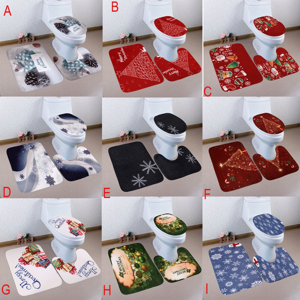 Christmas Toilet Seat Cover
 Aliexpress Buy Toilet Seat Cover 3PCS Christmas