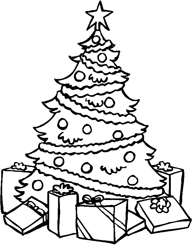 Christmas Tree Coloring Pages For Kids
 Presents Coloring Pages