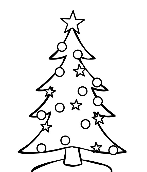 Christmas Tree Coloring Pages For Kids
 Free Christmas Tree Line Drawing Download Free Clip Art
